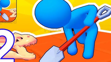 Archaelogist Dig Dinos   Gameplay Walkthrough Part 2 Dig A Dino Dinosaur Game Dig Deep Android