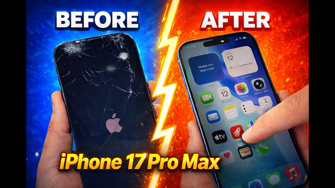 Broken iPhone 17 Pro Max Screen Glass Fix | Satisfying Repair (No Talking)