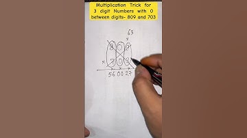 Multiplication Trick for 3 digit Numbers with 0 between digits- 809 and 703 #maths #multiplication