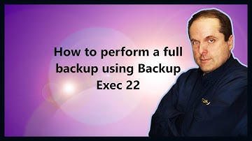 How to perform a full backup using Backup Exec 22