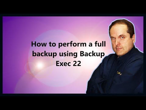 How to perform a full backup using Backup Exec 22