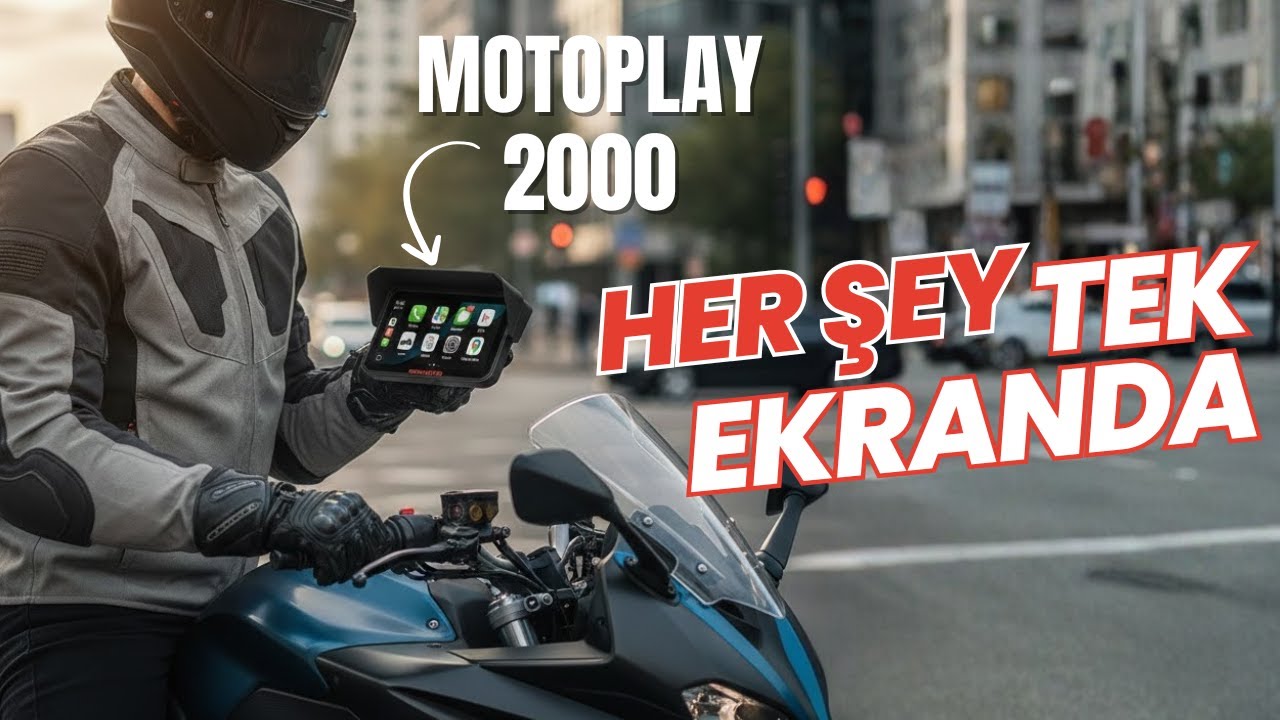 KNMASTER Motoplay 2000 | 2K Kameralı & TPMS’li Motosiklet CarPlay Sistemi