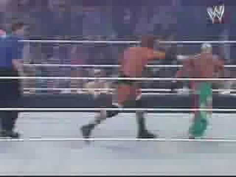 rey misterio & angle & randy orton vs hhh & john cena