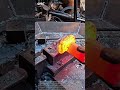 ROUND TO SQUARE: Satisfying Hydraulic Press Forging! 🏗️🔥 #shorts #satisfying #blacksmith