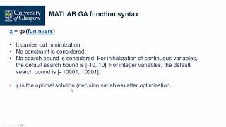019 - Use GA via MATLAB： GA Function
