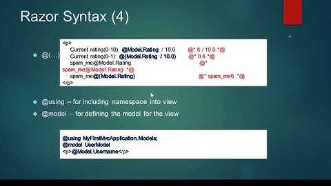 ASP.NET MVC Razor views (Part 2)