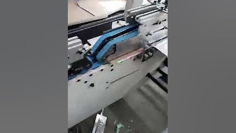 GSF-650 Folder gluer machine test run pre folding box before delivery