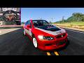 BeamNG.drive Realistic Driving MITSUBISHI Lancer & Crash | Moza Steering Wheel POV 4K