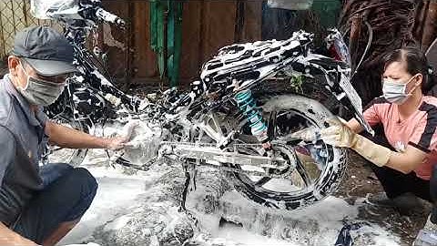 Rửa Xe Máy Tại Nhà 👉 Sáng Bóng Cực kỳ Đơn Giản @hophuocthinh-9798- #348