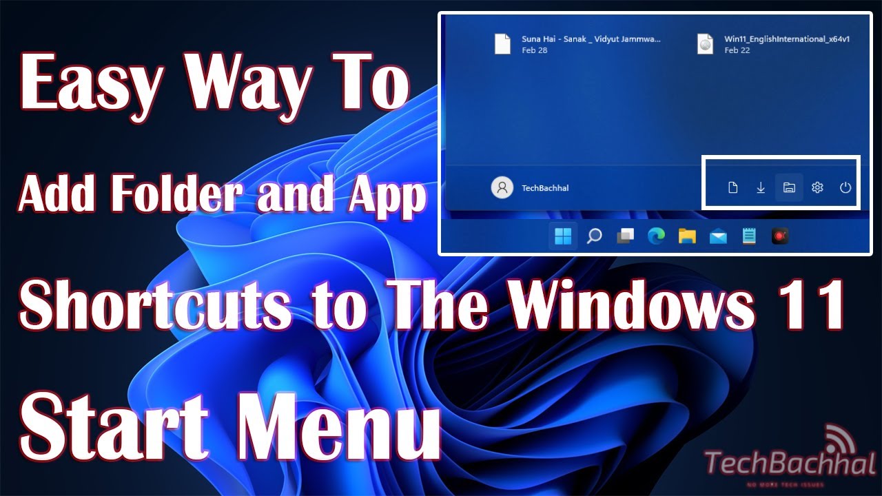 Add Folder And App Shortcuts To Windows 11 Start Menu - How To - YouTube