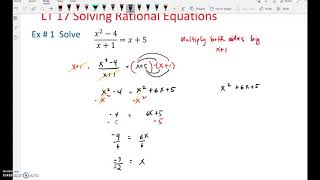 LT 17 Solving Rational Equations