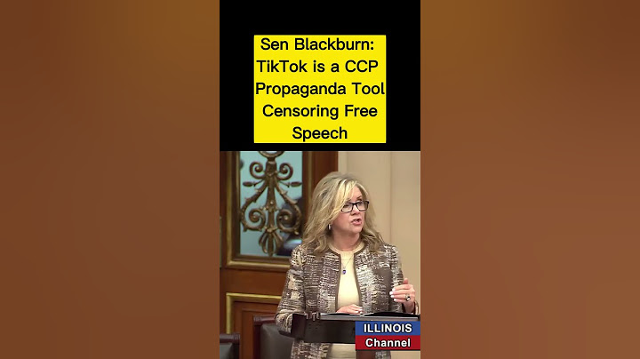 Sen Blackburn on TikTok Censorship