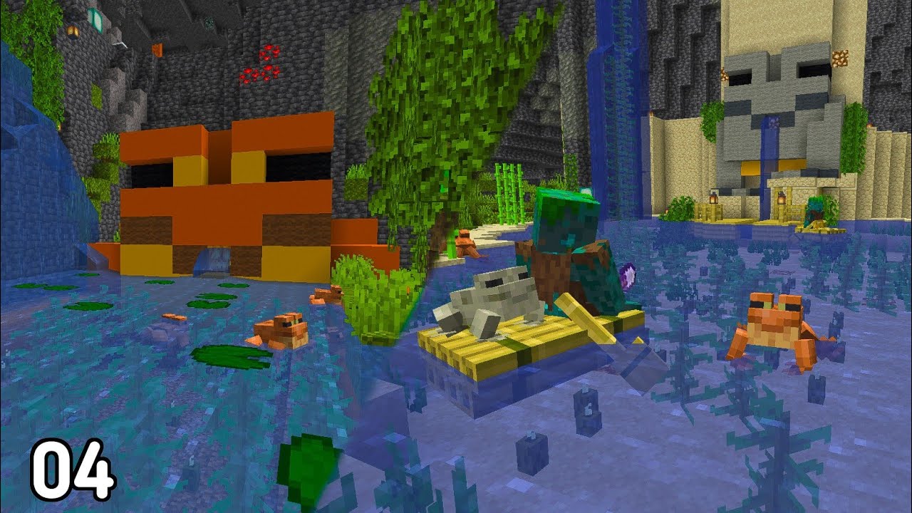 CONSTRUÍ tres HABITAT para las Ranas Minecraft Survival Técnico ...