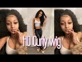 HD Melting Lace! Half up half down on deep wave wig || Alibonnie Hair