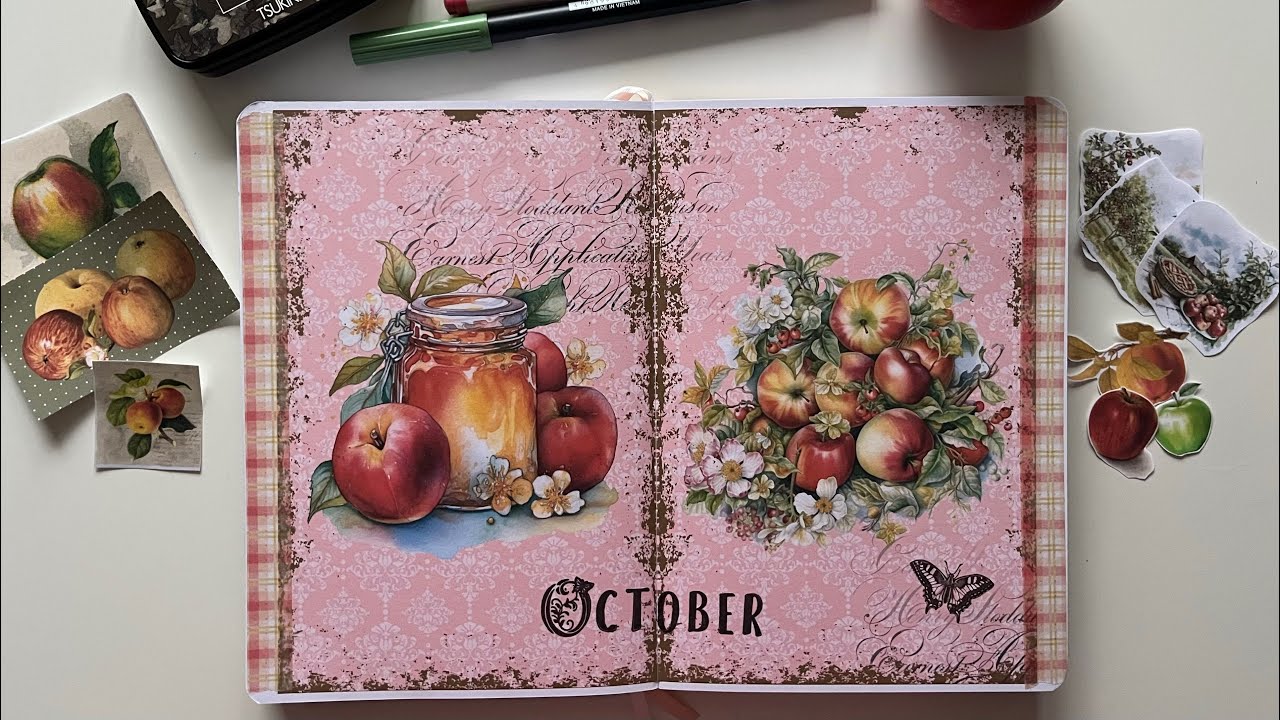 Apples October BuJo Theme