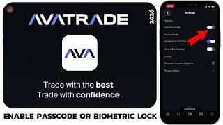 كيفية تفعيل رمز المرور والقفل البيومتري على منصة AvaTrade (دليل 2026)؟ screenshot 4