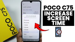 How to Increase Screen Time In Poco C75 - Screen Timeout Settings