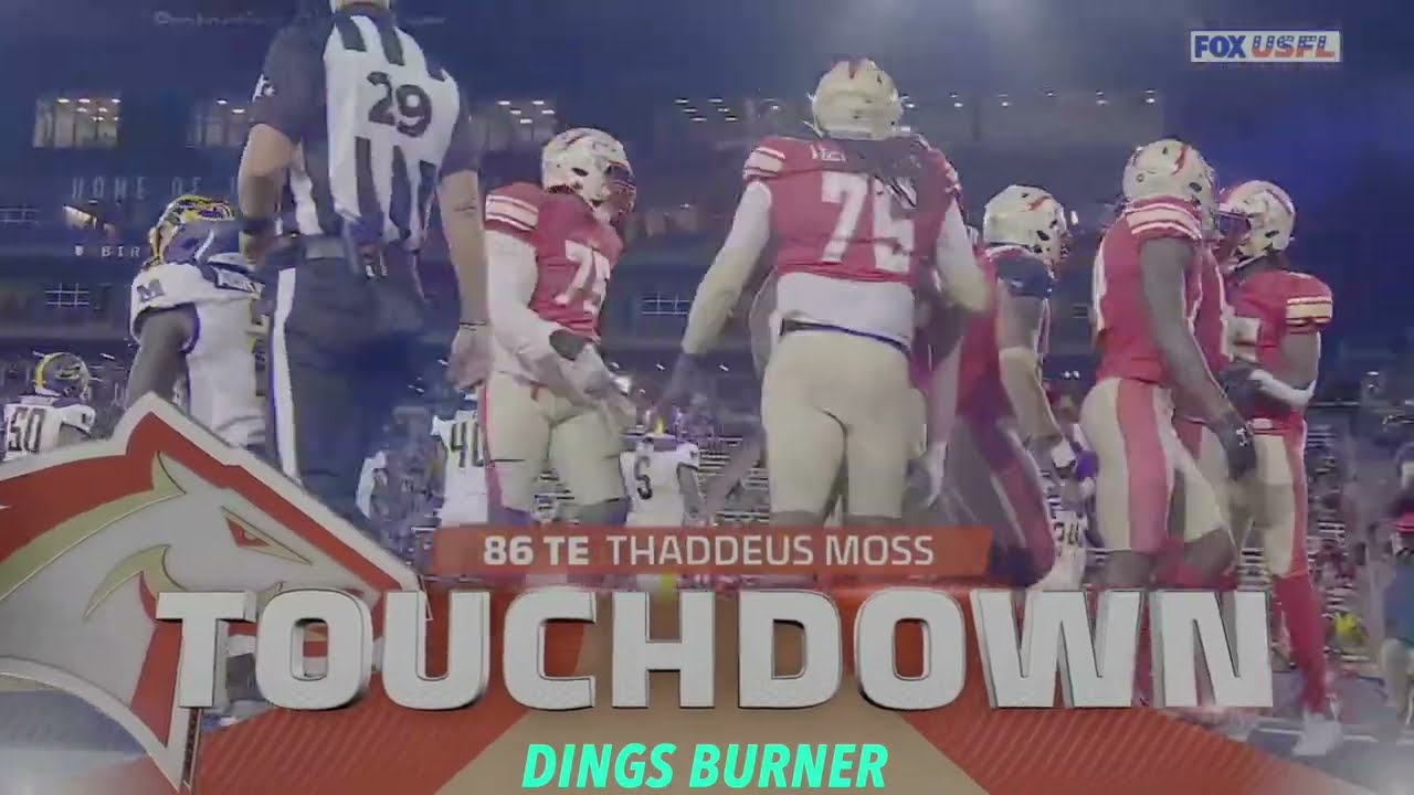 Thaddeus Moss touchdown | USFL Week 2 Stallions vs Showboats