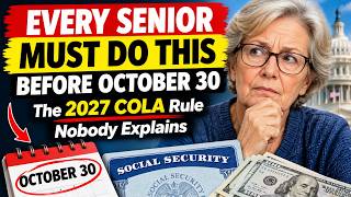 2027 COLA Warning: What Every Senior Needs to Do Before October 30