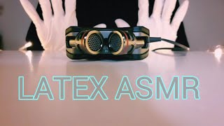 ASMR TASCAM touching with latex gloves