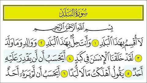 سورة البلد 4-5
