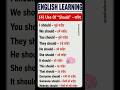 Use of Should in English Grammar | Learn English Through Hindi | Daily English Speaking Practice