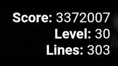 Tetra legends master mode - M30 start, 303 lines and 3.3 million score