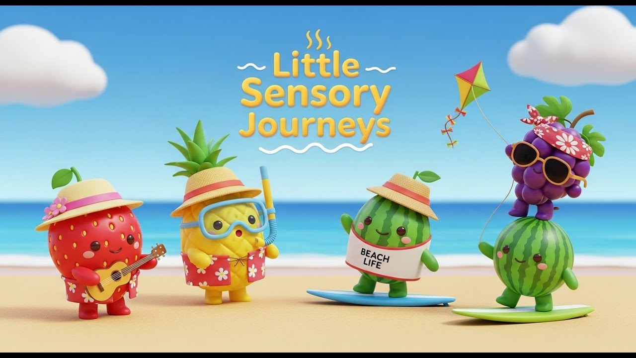 Baby Sensory 🍓🌼 Infant Visual Stimulation | Baby Fruit Dancing Spring Video 🌸