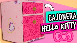 Organizador de CARTON | Cajonera / Gavetero Hello Kitty | Muebles de Carton CARTONAJE - Catwalk