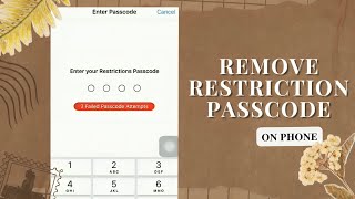 Forgotten restriction passcode on iphone?🌿 (100%legit all ios easy!) by kyltrsh 3,274 views 3 years ago 3 minutes, 29 seconds