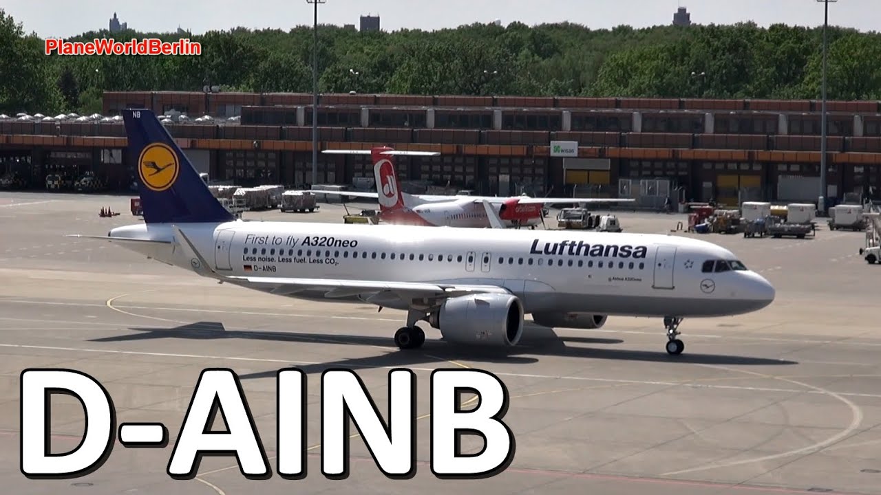 Lufthansa Airbus A320neo D-AINB takeoff from Berlin TXL