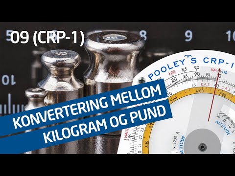 09 (CRP-1) Konvertering mellom Kilogram (kg) og engelsk pund (lbs)