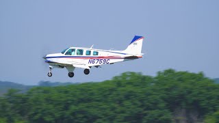 Beechcraft A36 Bonanza landing [4K Video]