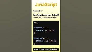hoisting in javascript quiz 1 #code #coding #javascript #js #reactjs #htmlcss #shorts #nodejs #trend
