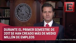 EPN destaca creación de empleos en 2017