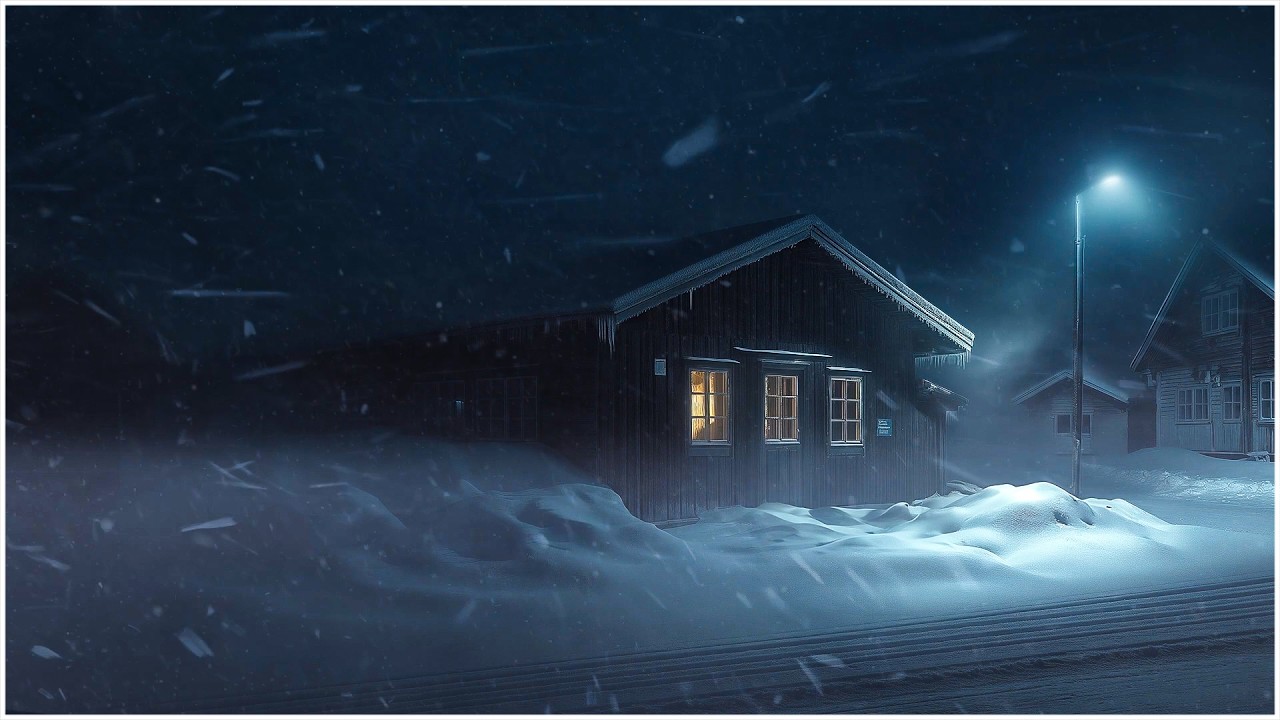 Piercing Cold Wind Howls & Blustering Storm Noises┇Roaring Snowstorm ...
