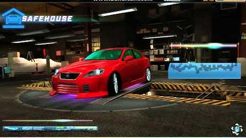 NFS world BUG on the hood of the camera car lexusIS300