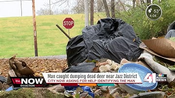Man caught on camera dumping dead deer