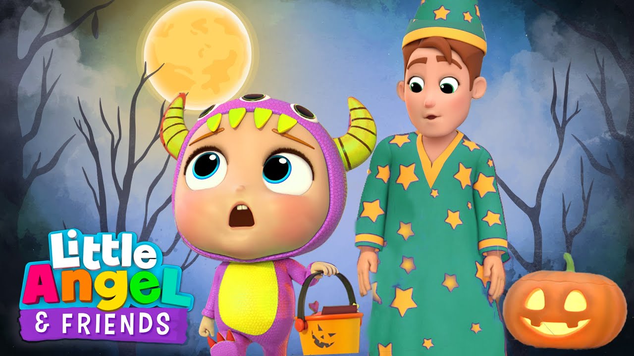 Halloween Night | Spooky Monsters Song | Little Angel And Friends Kid Songs
