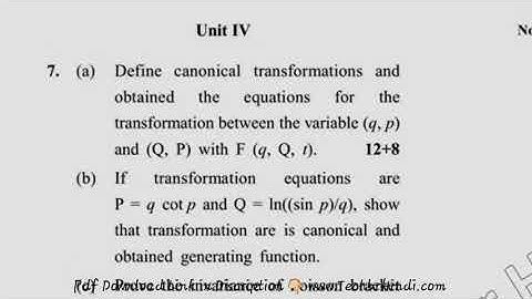 Dcrust MSc Physics 1st Sem Classical Mechanics Question Paper