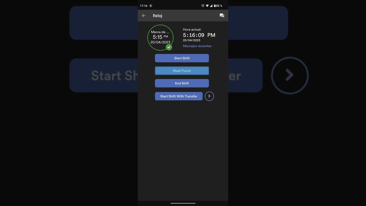 ADP Mobile App - Como Registrar una Ponchada de  Tiempo