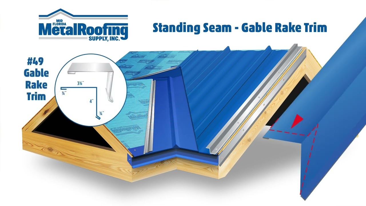 How To Install Standing Seam Gable Rake Trim YouTube How To Install Standing Seam Gable Rake Trim YouTube