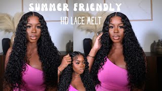 JUICY Wet Look Summer Beginner Friendly HD Lace Melt on Water Wave Hair ft. Yolissa Hair