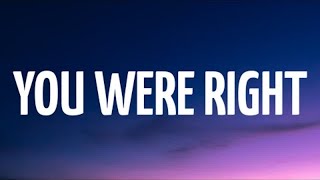 [1 HOUR LOOP] Jacob Lee - You Were Right (Lyrics)