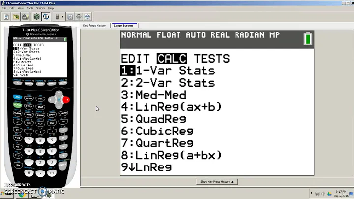 TI-83/84 Scatterplot and Correlation Coefficient