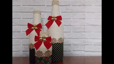 Como enfeitar uma garrafa para o Natal?
