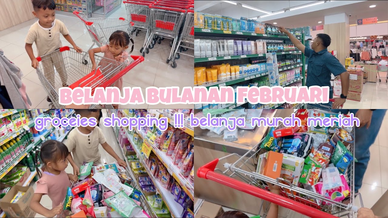 BELANJA BULANAN FEBRUARI 2025 | grocries shopping !!! belanja murah meriah disini 🫵🏻 unboxing paket