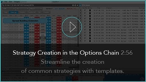 Strategy Creation in the Options Chain | TT® Futures Trading Platform