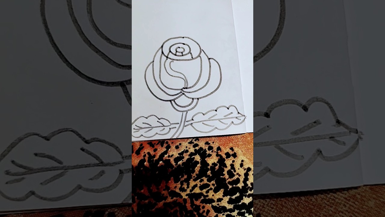 Rose drawing# easy 