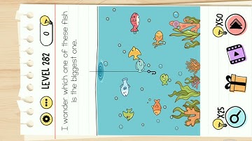 Brain Test Level 282 || I Wonder Which One Of These Fish Is The Biggest One.